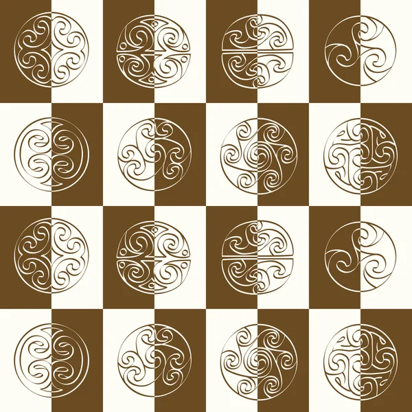 Seamless pattern with irish geometric ornament — Stock Vector