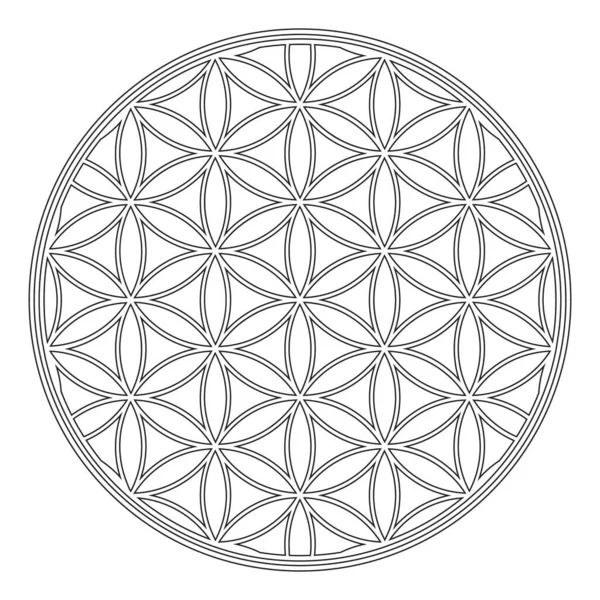 あなたのプロジェクトのための生命の古代のシンボルの花のベクトルアイコン — ストックベクタ