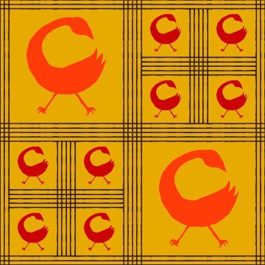 Projeniz için Afrika adinkra sembolleri içeren kusursuz vektör otantik kumaş deseni