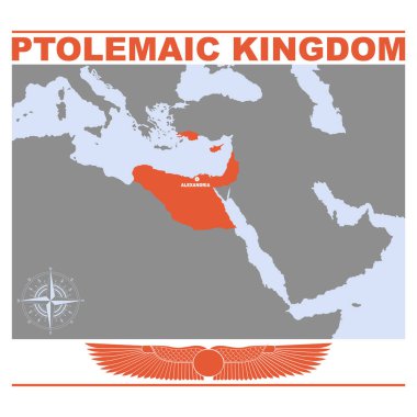 Projeniz için Ptolemaic Krallığının vektör haritası