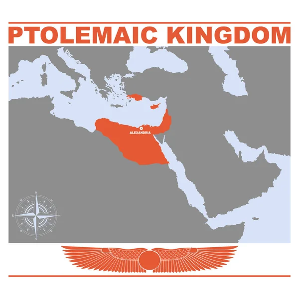 Mapa Vectorial Del Reino Ptolemaico Para Proyecto — Vector de stock