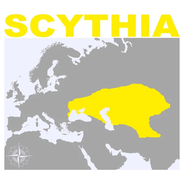 Векторна Карта Scythia Вашого Проекту — стоковий вектор