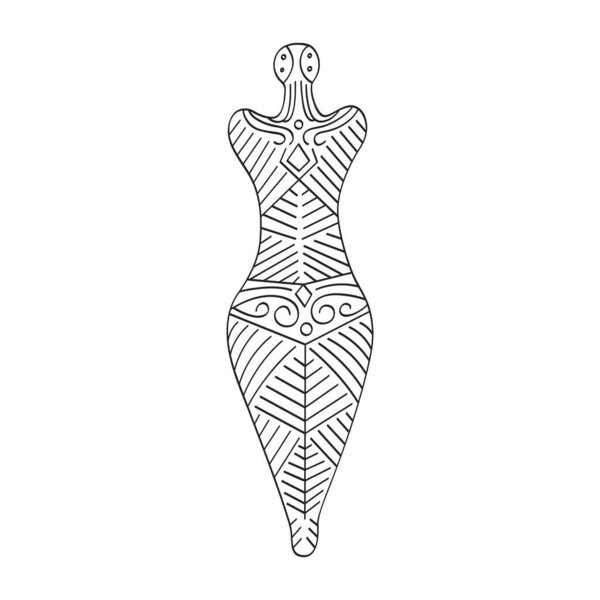 vector icon with ritual anthropomorphic symbol from CucuteniTrypillia culture for your project