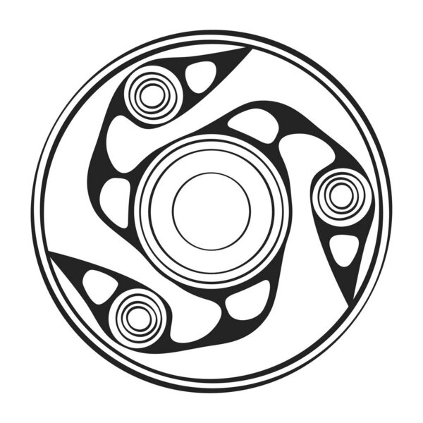 vector icon with symbol of CucuteniTrypillia culture ornaments for your project
