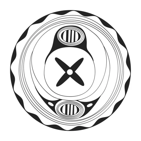 Векторна Ікона Символом Культурних Прикрас Кукутенітрилії Вашого Проекту — стоковий вектор