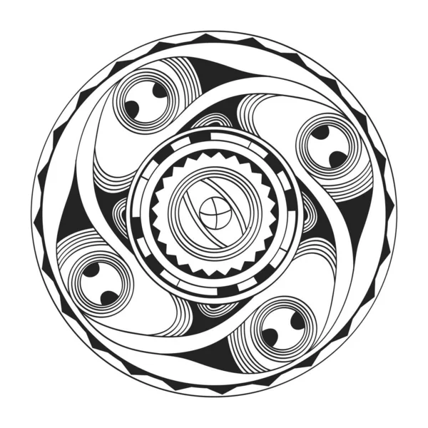 Векторная Иконка Символическим Орнаментом Культуры Cucutenitrypillia Вашего Проекта — стоковый вектор