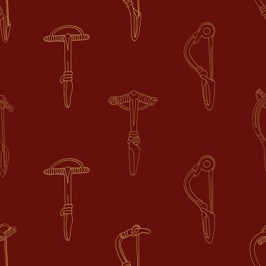 Projeniz için kadim broş fibula desenli kusursuz desen