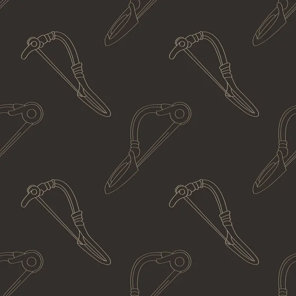 あなたのプロジェクトのための古代のブローチの繊維とシームレスなパターン — ストックベクタ