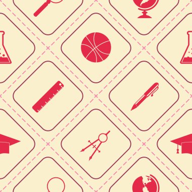 sorunsuz geçmiş okul simgeleri ile