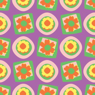 Soyut geometrik şekillere sahip kusursuz arkaplan