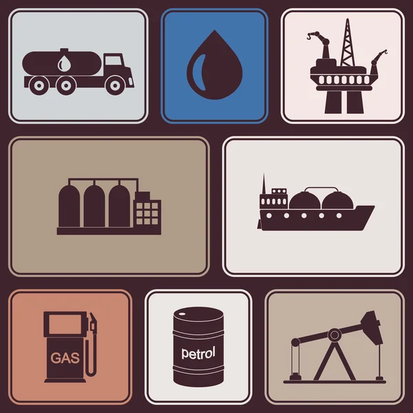 Nahtloser Hintergrund mit Öl und Erdöl-Thema — Stockvektor