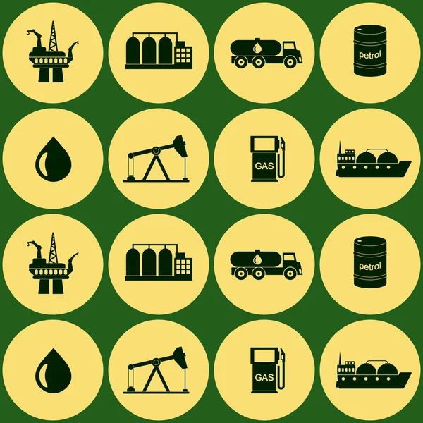 Nahtloser Hintergrund mit Öl und Erdöl-Thema — Stockvektor