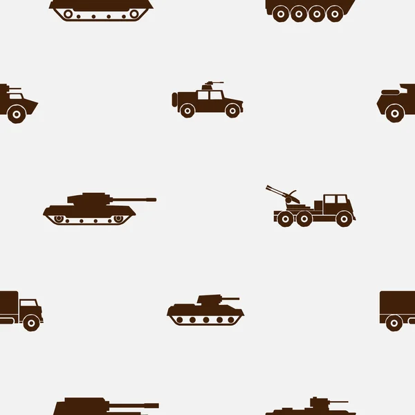 Nahtloser Hintergrund mit Armeefahrzeug — Stockvektor