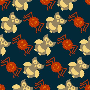 Cadılar Bayramı sembolleri ile sorunsuz arka plan