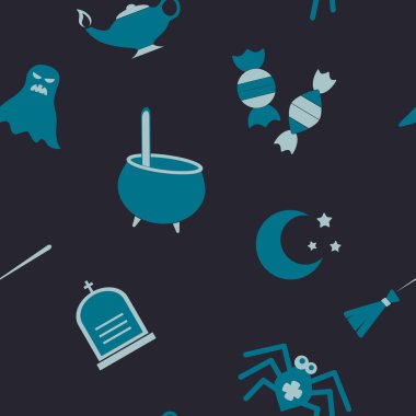 Cadılar Bayramı sembolleri ile sorunsuz arka plan