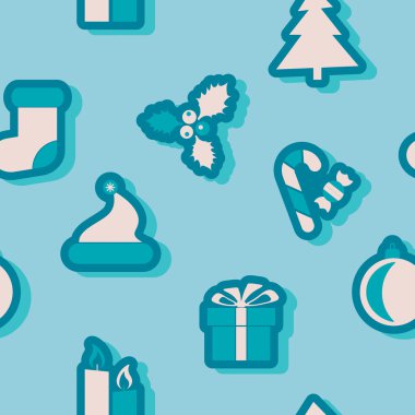 Noel simgeleri ile sorunsuz arka plan