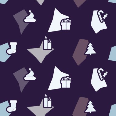 Noel simgeleri ile sorunsuz arka plan