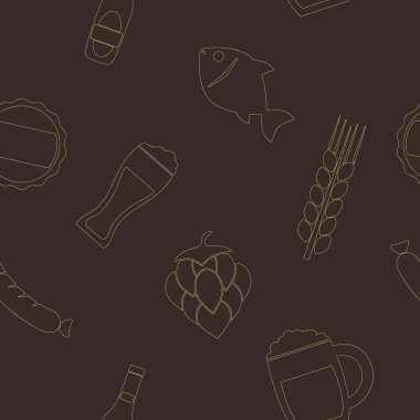 Semboller üretim ve bira tüketimi ile sorunsuz arka plan