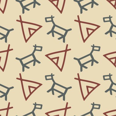 Kızılderili sembolleri ile sorunsuz arka plan