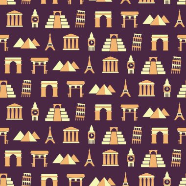 Dünya mimari anıtları ile sorunsuz arka plan