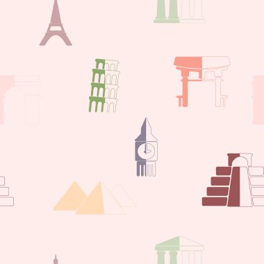 Dünya mimari anıtları ile sorunsuz arka plan