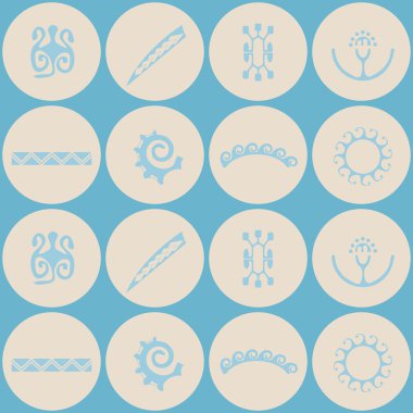 Polinezya dövme sembolleri ile sorunsuz arka plan