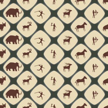 Taş oymalar ve rock sanat ile sorunsuz arka plan