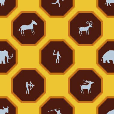 Taş oymalar ve rock sanat ile sorunsuz arka plan