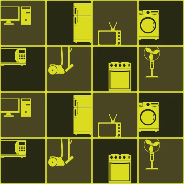 Fundo sem costura com técnicas de casa — Vetor de Stock