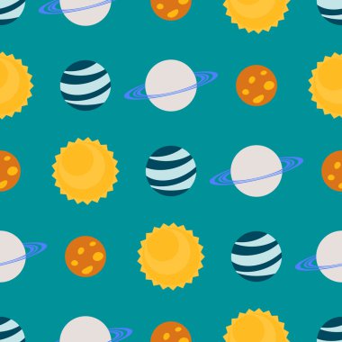 Güneş sisteminin gezegenleri ile sorunsuz arka plan