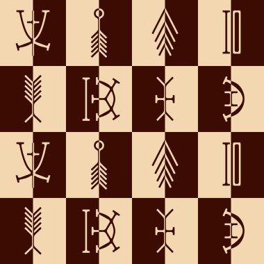 Nsibidi sembolleri ile sorunsuz arka plan