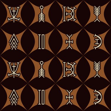 Nsibidi sembolleri ile sorunsuz arka plan