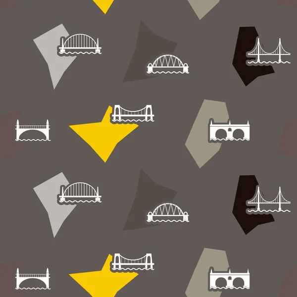 Fond sans couture avec différents ponts — Image vectorielle