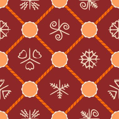 Geleneksel Ukrayna Paskalya yumurta süsler ile sorunsuz arka plan