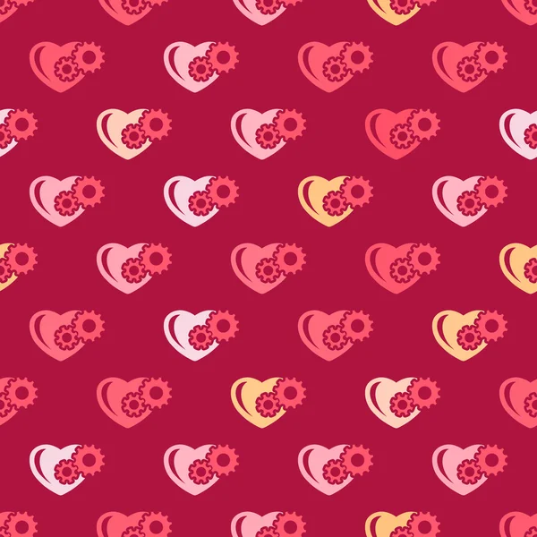 Seamless background with symbols of Valentine's Day — Stock Vector