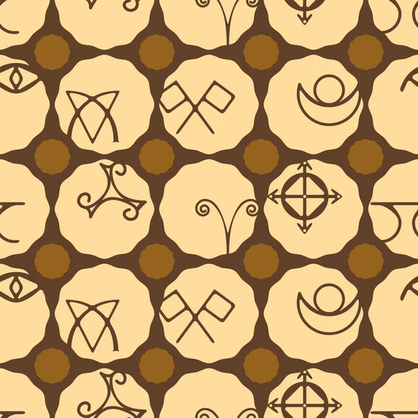 Бесшовный фон с магическими символами эльфов Фина — стоковый вектор