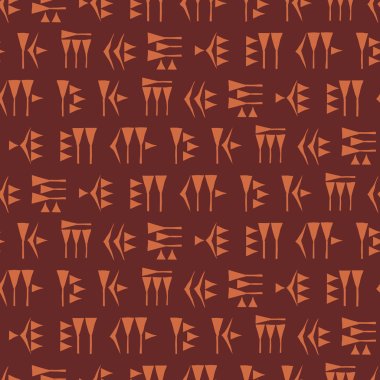 Seamless background with cuneiform clipart