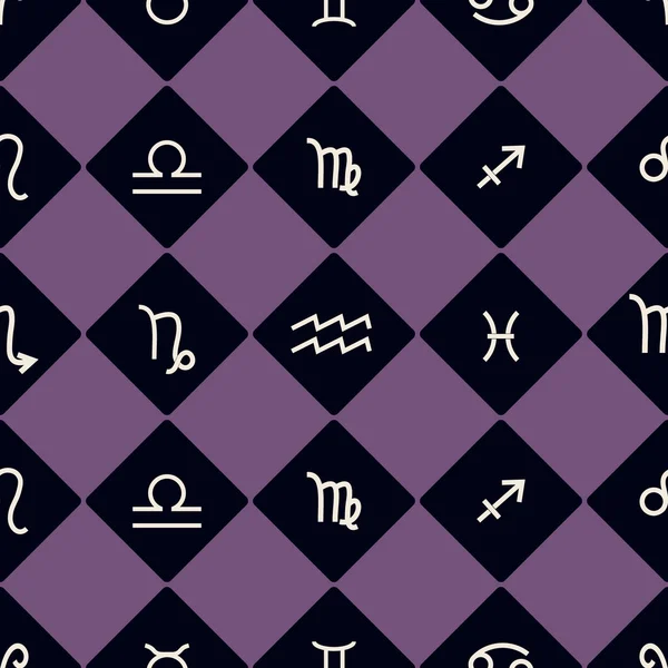 Бесшовный фон с знаками зодиака — стоковый вектор