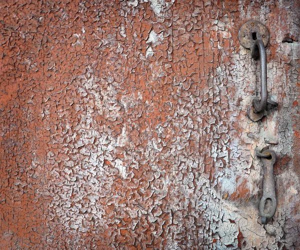 오래 된 페인트 도어 핸들 — 스톡 사진