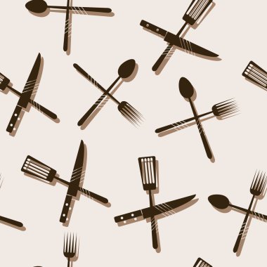 Mutfak aletleri ile sorunsuz arka plan