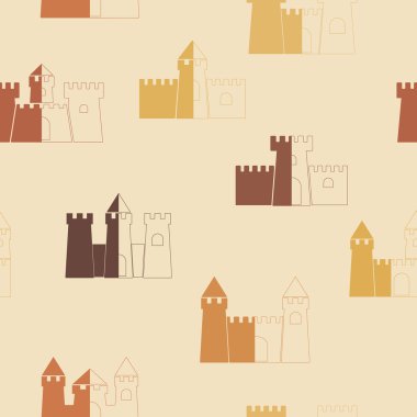 Kaleler ile sorunsuz arka plan