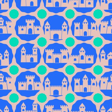 Kaleler ile sorunsuz arka plan