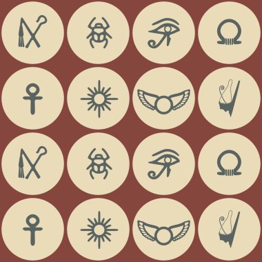 Mısır sembolleri ile sorunsuz arka plan