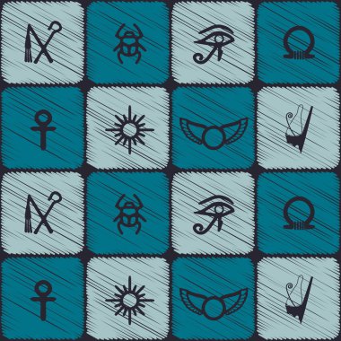 Mısır sembolleri ile sorunsuz arka plan