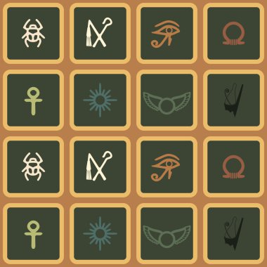 Mısır sembolleri ile sorunsuz arka plan