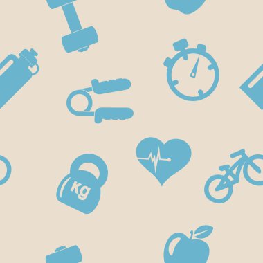 Fitness sembolleri ile sorunsuz arka plan