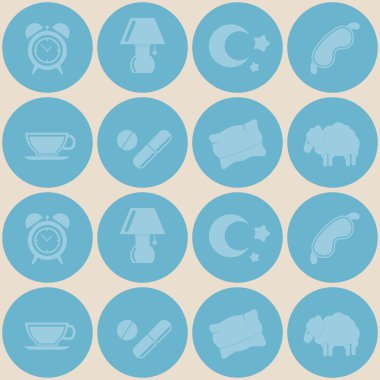 Simgeler uyku ile sorunsuz arka plan