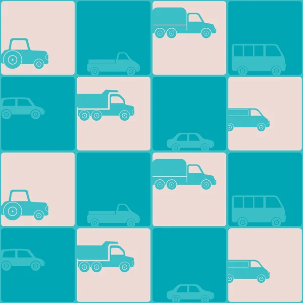 Fondo sin costuras con coche para su diseño — Vector de stock