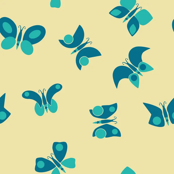 Fondo sin costuras con mariposa — Vector de stock