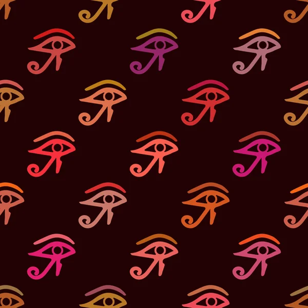 エジプトのシンボルとシームレスな背景 — ストックベクタ